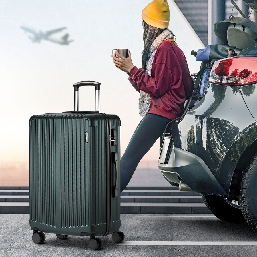 Mazam 28" Luggage Suitcase Trolley Set Travel TSA Lock Storage ABS Case Green