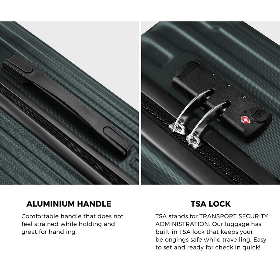 Mazam 28" Luggage Suitcase Trolley Set Travel TSA Lock Storage ABS Case Green