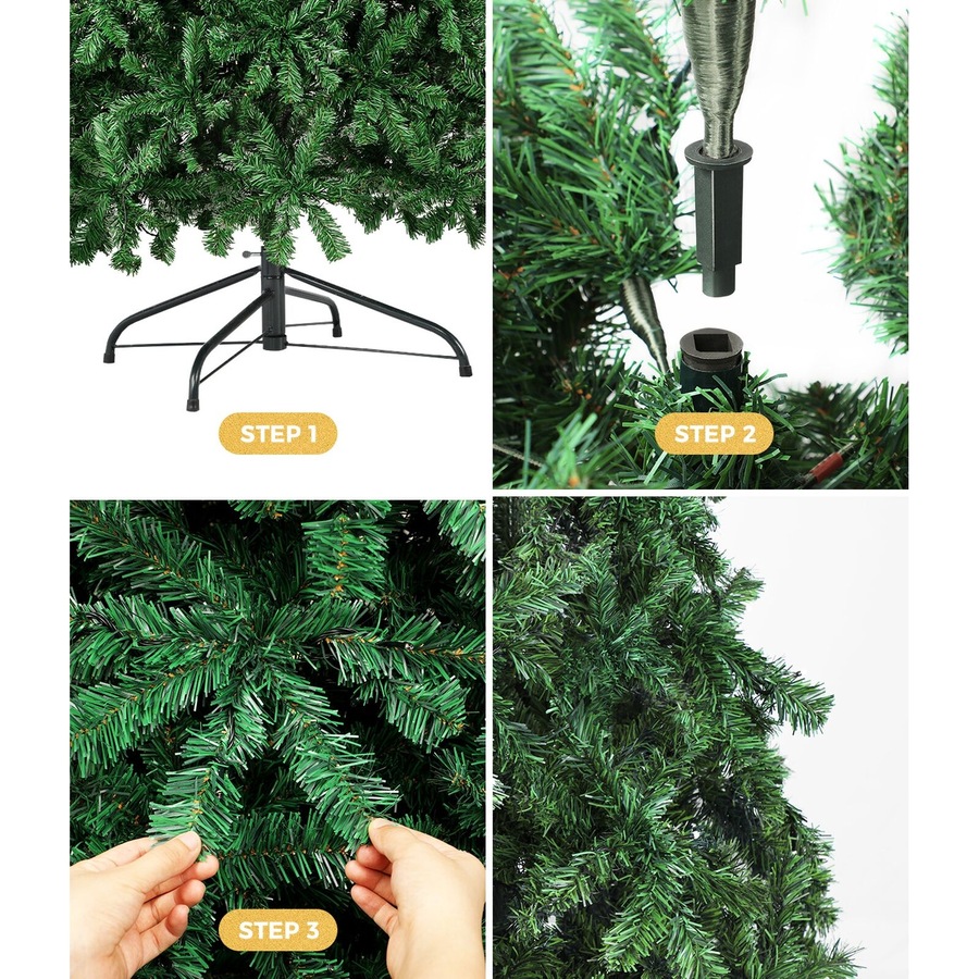 Tinseltown 2PCS Christmas Tree 2.1M 7FT Xmas Trees Decorations Green 1000 Tips