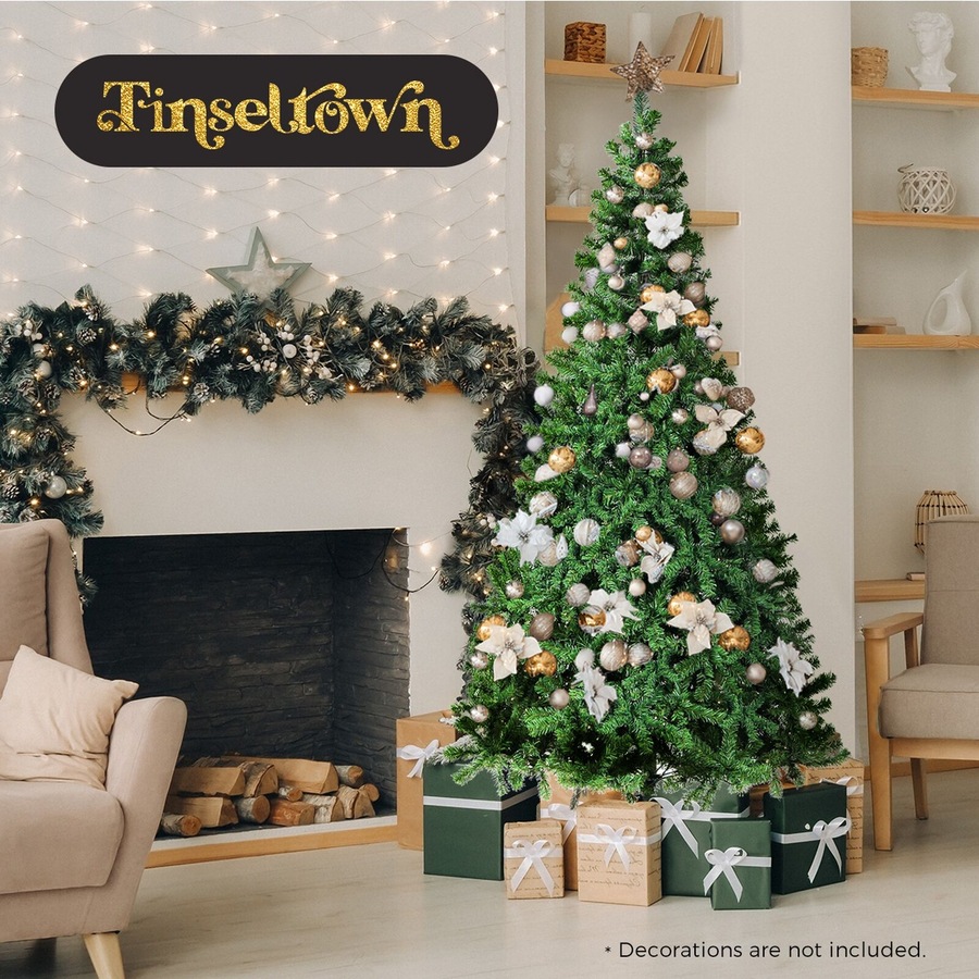 Tinseltown 2PCS Christmas Tree 2.1M 7FT Xmas Trees Decorations Green 1000 Tips