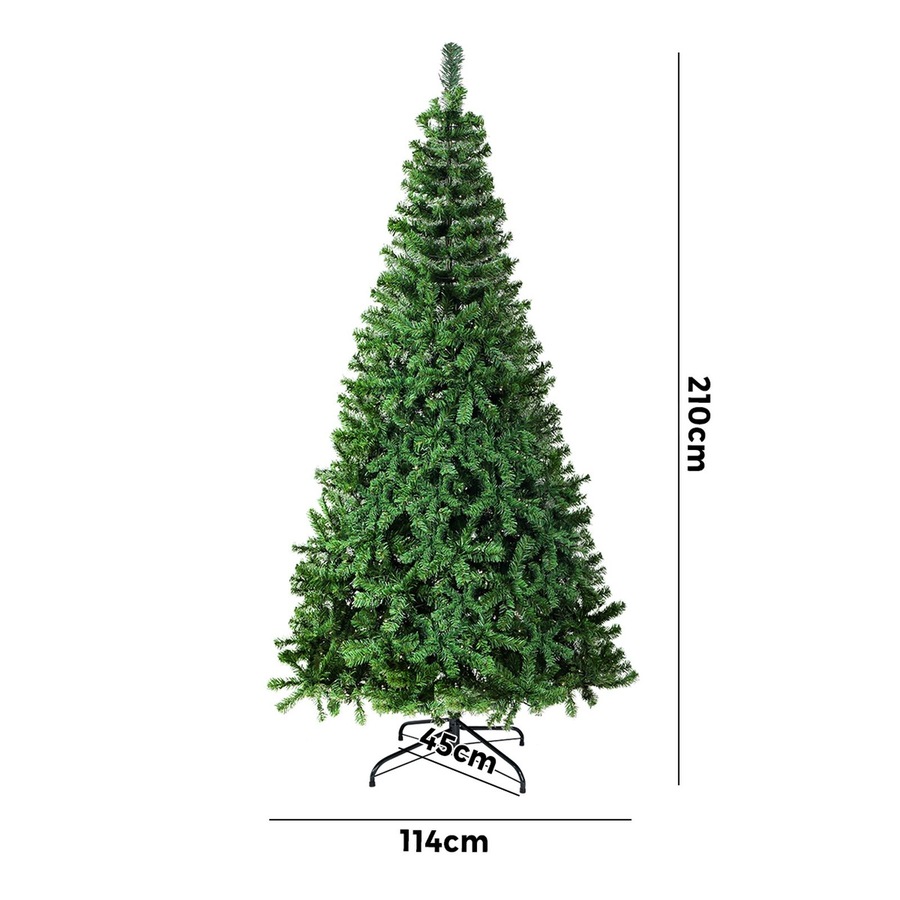 Tinseltown 2PCS Christmas Tree 2.1M 7FT Xmas Trees Decorations Green 1000 Tips