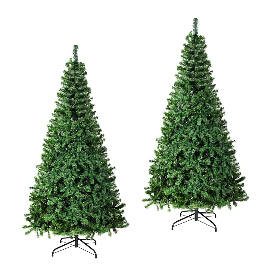 Tinseltown 2PCS Christmas Tree 2.1M 7FT Xmas Trees Decorations Green 1000 Tips