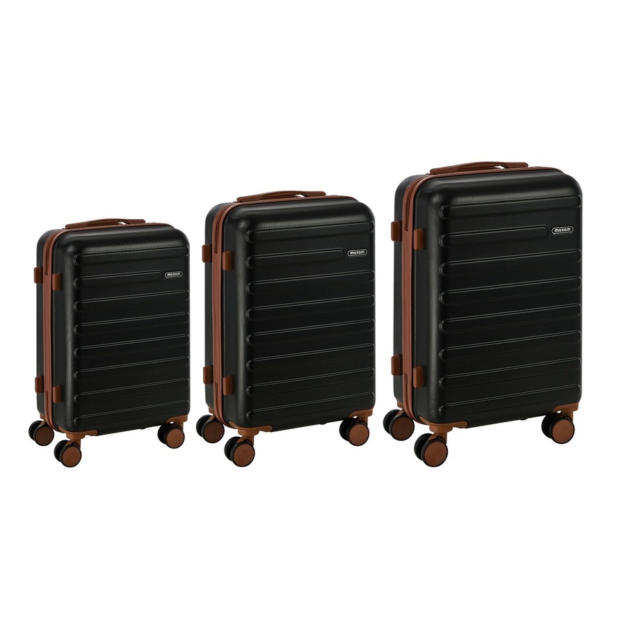 Mazam 3PCS Luggage Suitcase Trolley Set TSA Lock Black