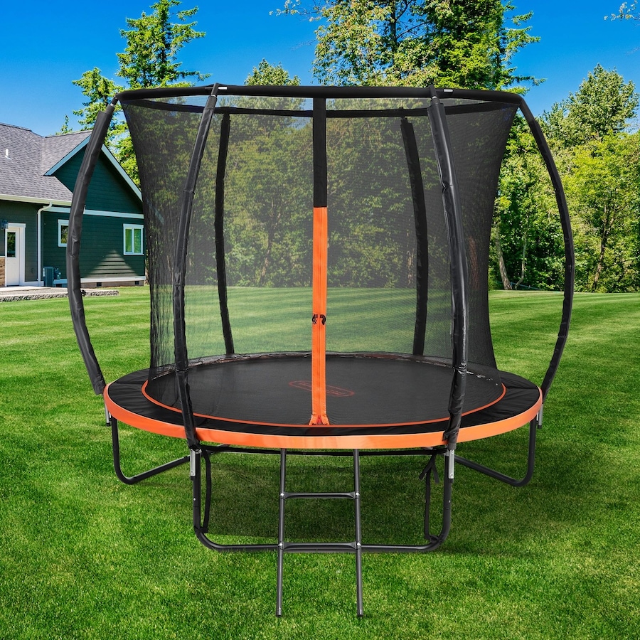 Mazam 8FT Trampoline Round Kids Trampolines Enclosure Safety Net with Ladder