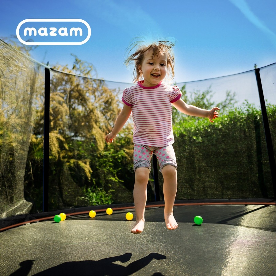 Mazam 8FT Trampoline Round Kids Trampolines Enclosure Safety Net with Ladder
