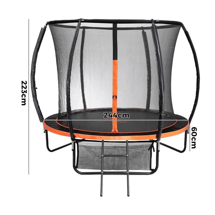 Mazam 8FT Trampoline Round Kids Trampolines Enclosure Safety Net with Ladder