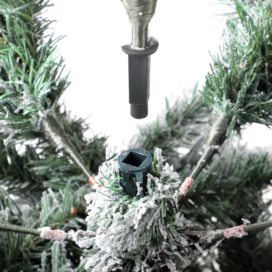 2.1M Christmas Tree Tinseltown 7FT Xmas Trees Decor White Snow Flocked 900 Tips