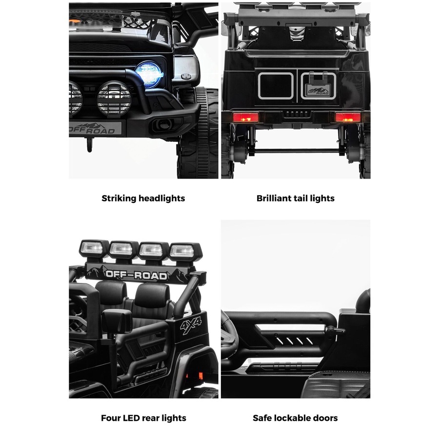 Mazam Ride on Car 12V Kids Electric Bluetooth Remote Control Cars Toy Gift Black