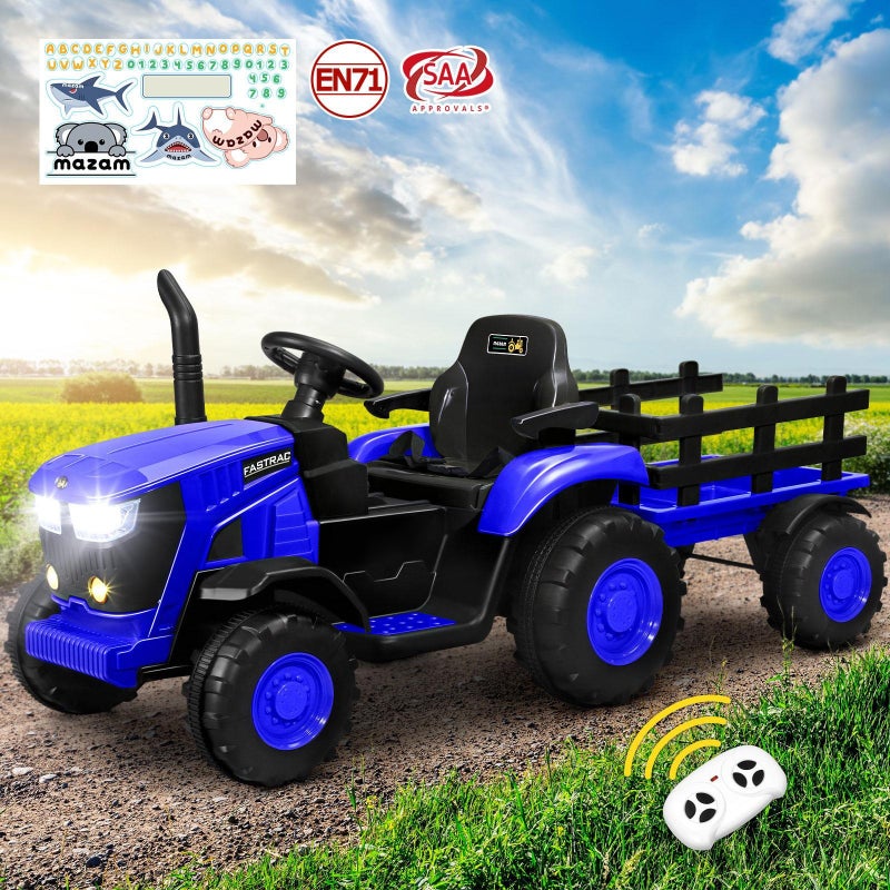Buy Mazam Ride On Car Tractor W/ Trailer Kids 12V Remote Electric ...