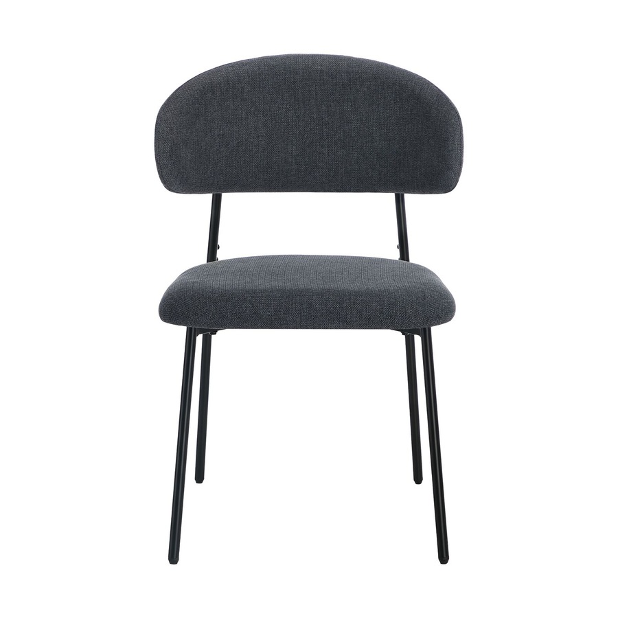 Oikiture 2x Dining Chairs Kitchen Lounge Seat Linen Fabric Accent Chair Grey