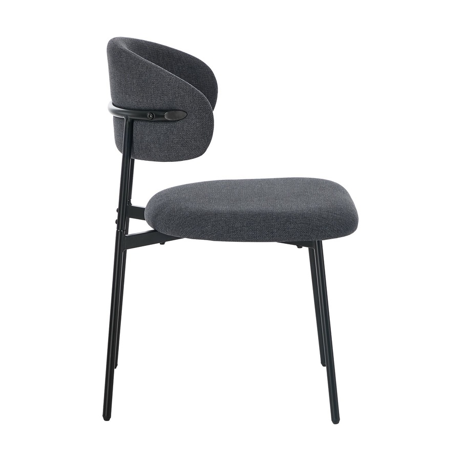 Oikiture 2x Dining Chairs Kitchen Lounge Seat Linen Fabric Accent Chair Grey