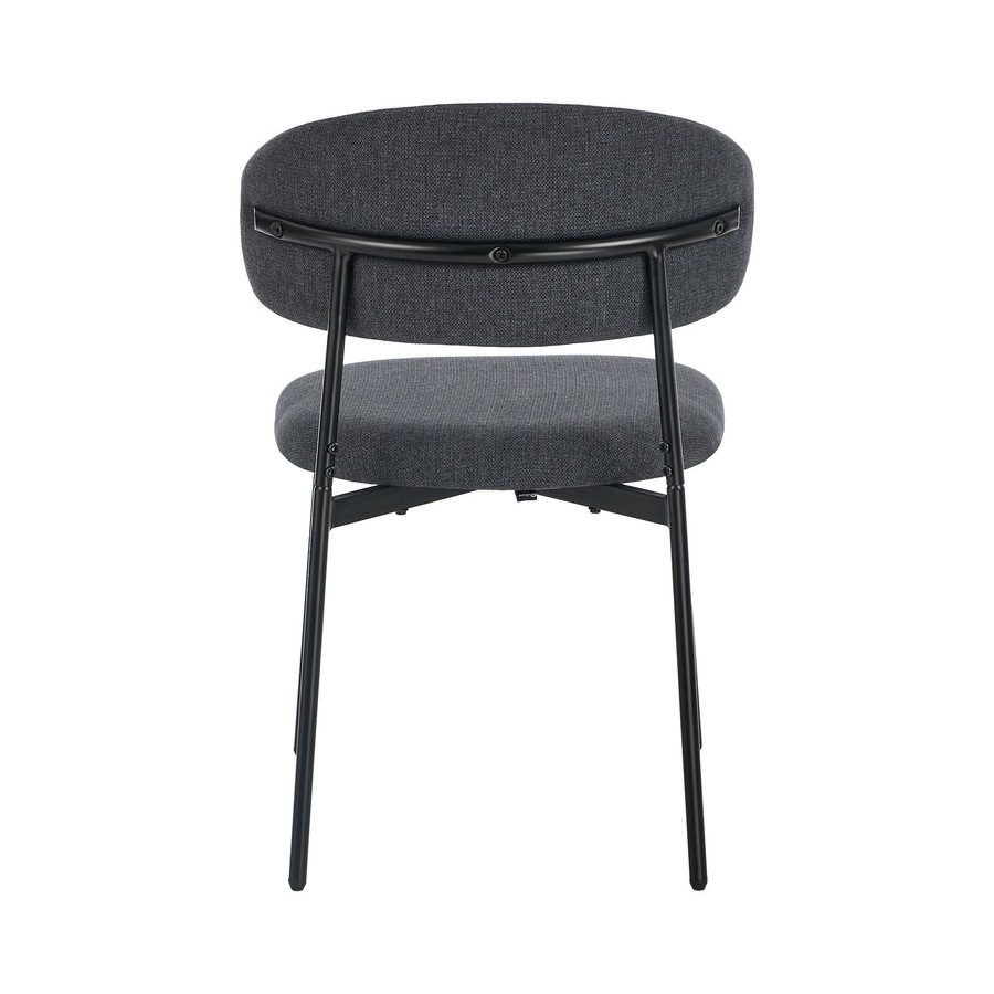 Oikiture 2x Dining Chairs Kitchen Lounge Seat Linen Fabric Accent Chair Grey