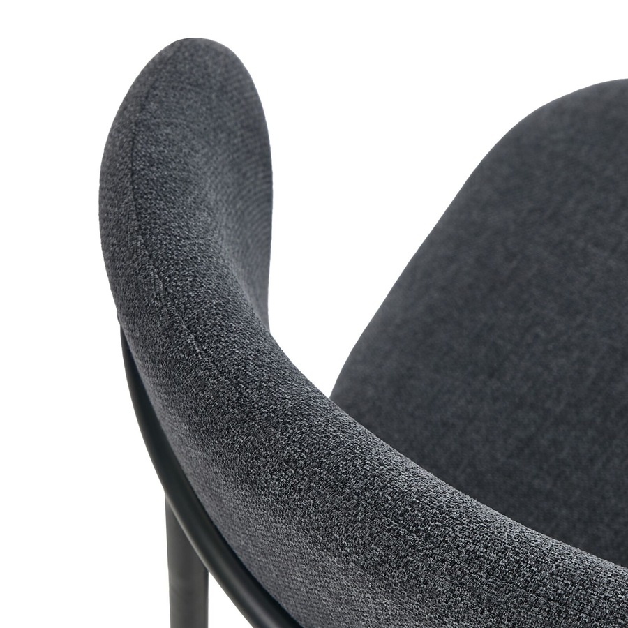Oikiture 2x Dining Chairs Kitchen Lounge Seat Linen Fabric Accent Chair Grey