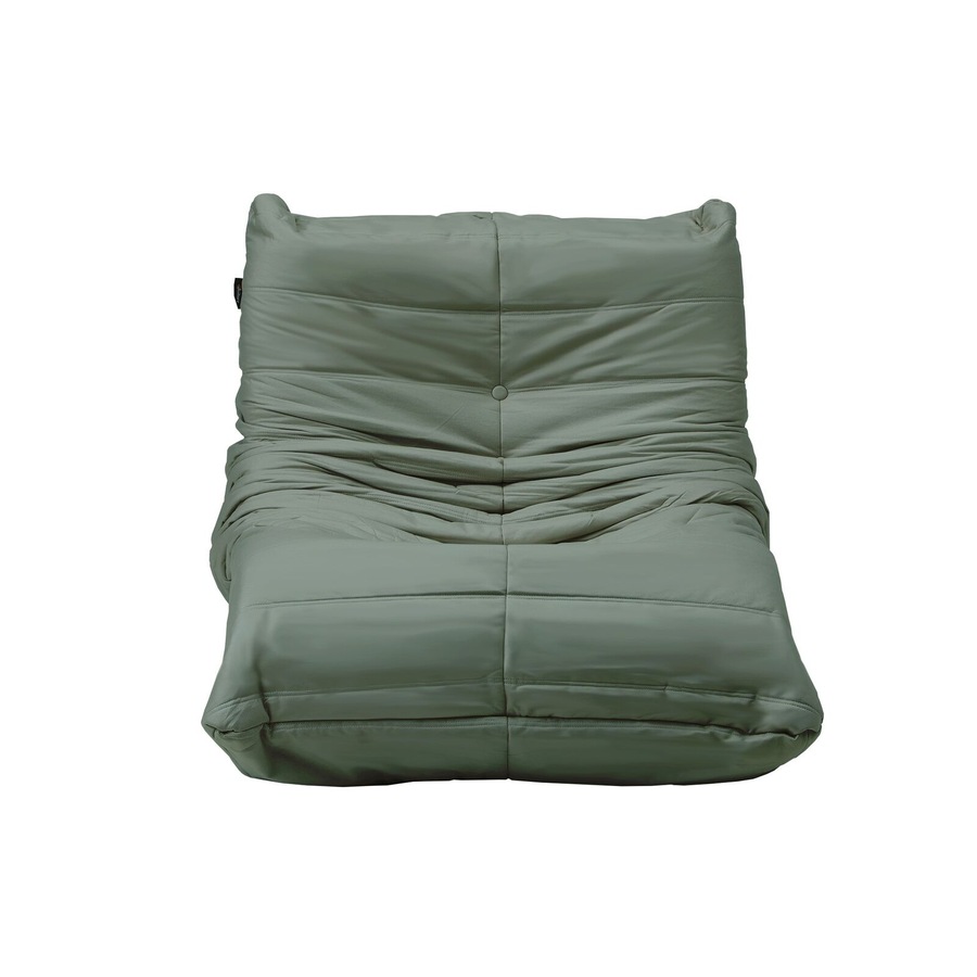Oikiture 2X Floor Sofa Lounge Caterpillar Lazy Couch Single Accent Chair Pouffe Green
