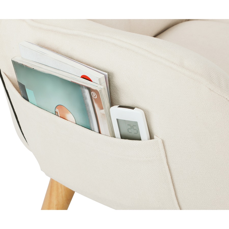 Oikiture 360 Swivel Armchair Recliner Lounge Ottoman Accent Chair Sofa With Stool Beige