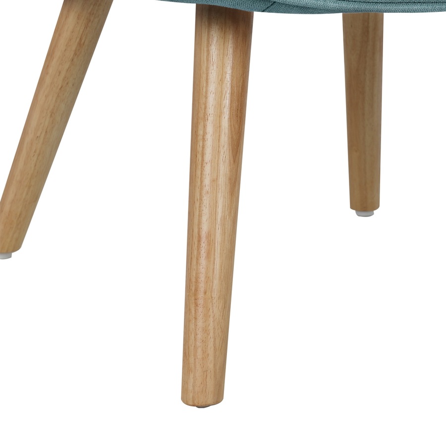 Oikiture 4x Armchair Lounge Chair Ottoman Accent Armchairs Fabric Sofa Blue