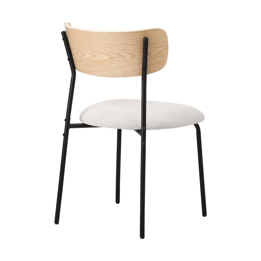 Oikiture 8PCS Dining Chairs Kitchen Chair Padded Lounge Seat Corduroy Beige