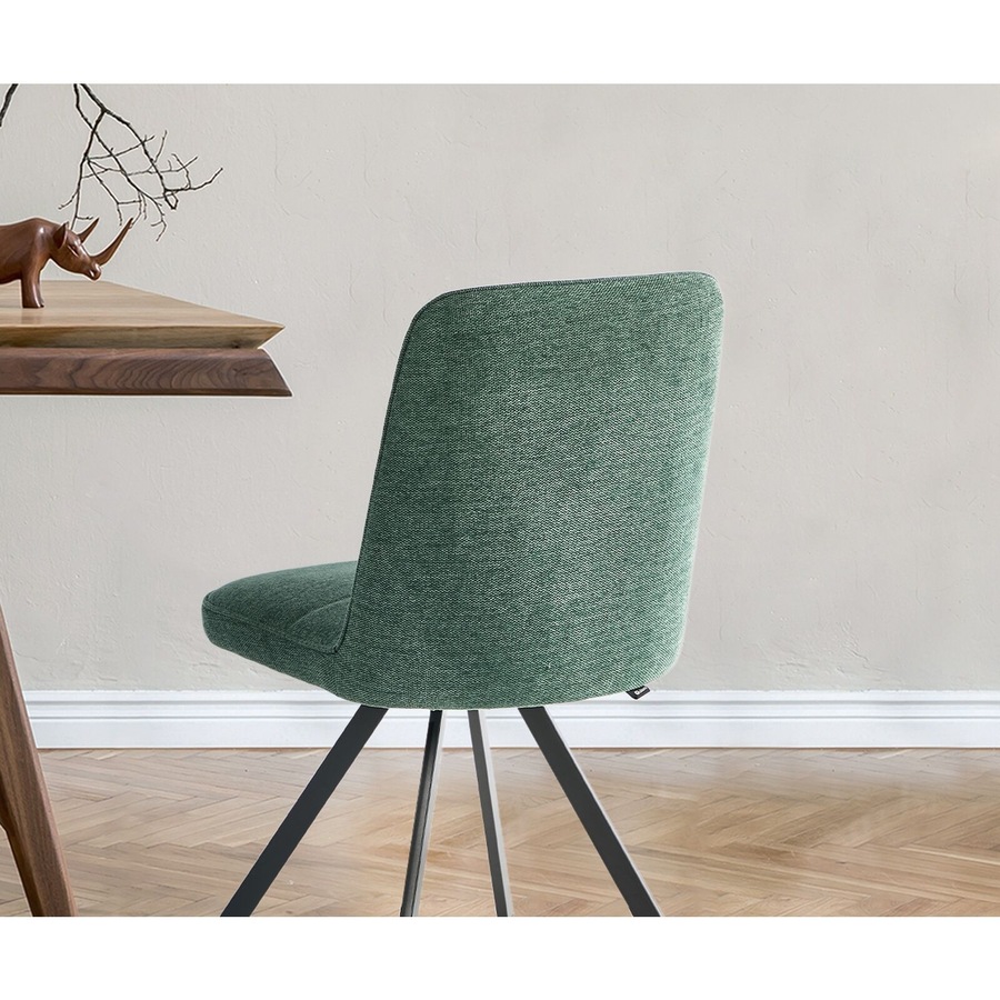 Oikiture 8x Dining Chair Kitchen Seat Linen Fabric Accent Chair Green