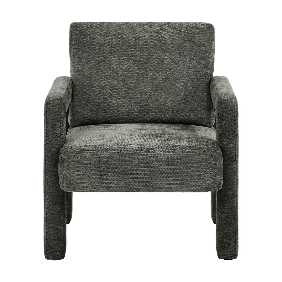 Oikiture Armchair Velvet Accent Chairs 1 Seater Lounge Sofa Chair Grey