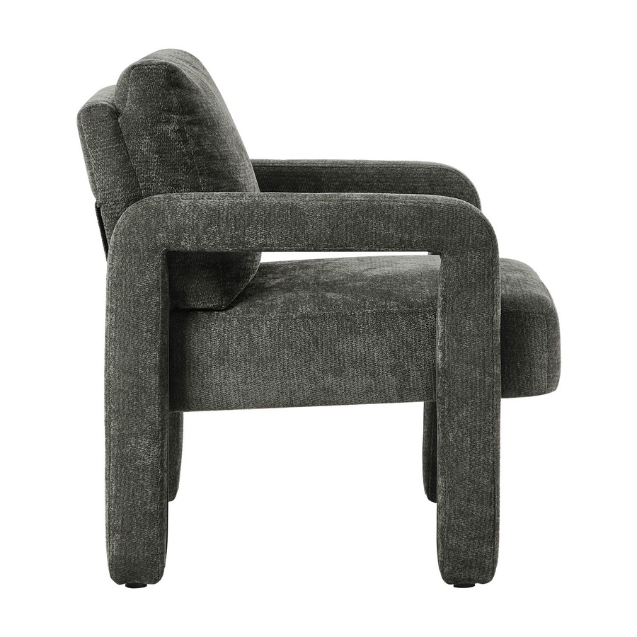 Oikiture Armchair Velvet Accent Chairs 1 Seater Lounge Sofa Chair Grey