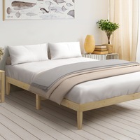 Oikiture Wooden Bed Frame Double Single King Single Size Timber Base
