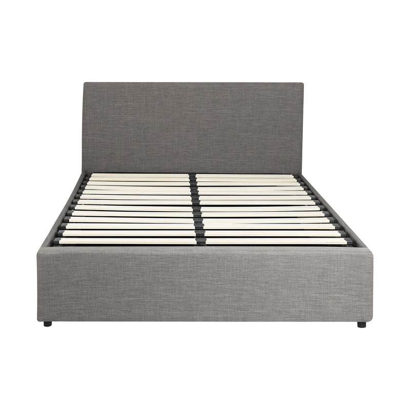 Buy Oikiture Bed Frame Double Size Bed Base Gas Lift With Storage Grey