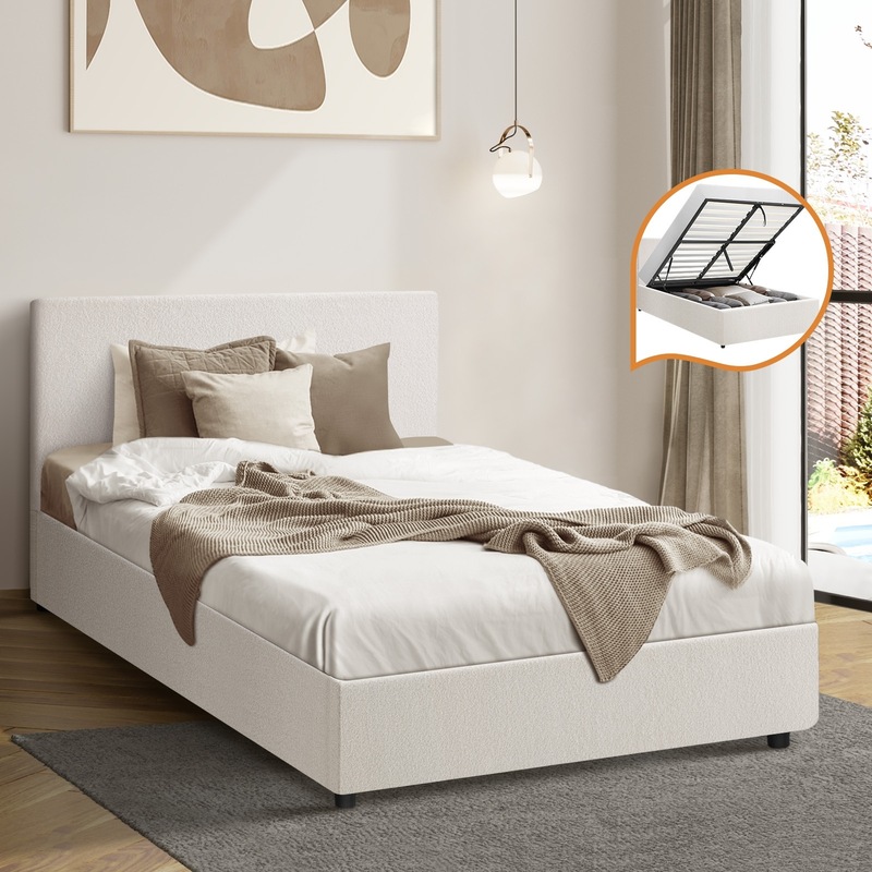 Buy Oikiture Bed Frame King Single Size Gas Lift Base With Storage