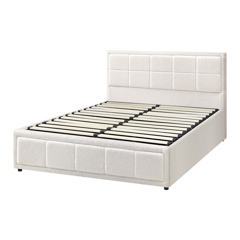 Buy Oikiture Bed Frame Queen Double King Single Gas Lift Storage Bed ...