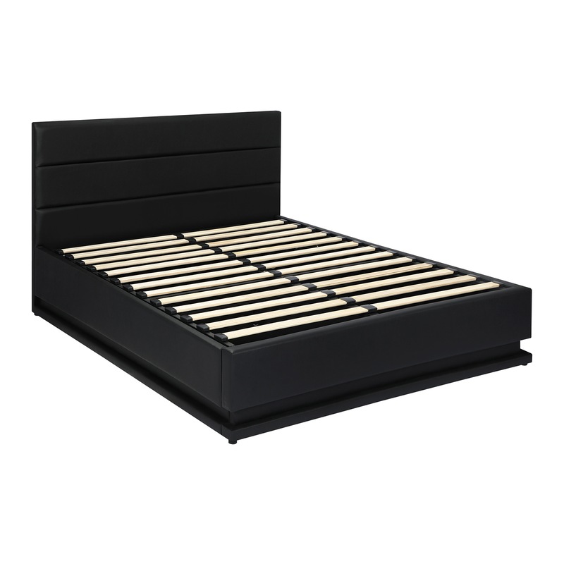 Buy Oikiture Bed Frame Queen Double King Size RGB LED Gas Lift Base ...