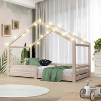 Oikiture Bed Frame Wooden House Frame Pine Timber Platform