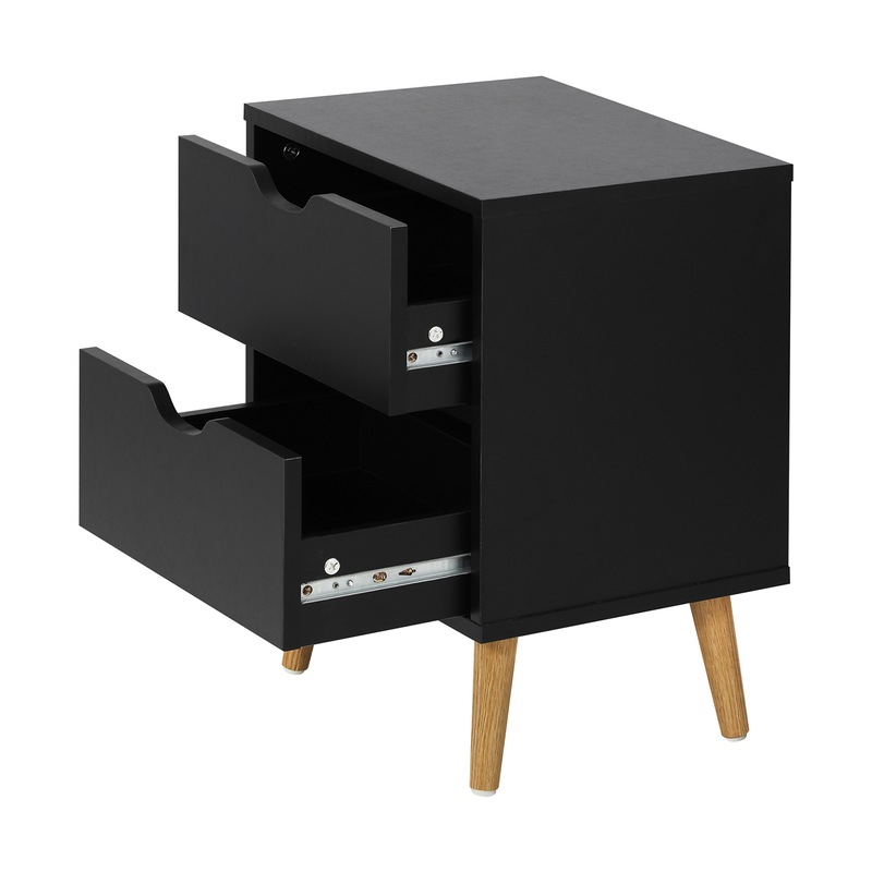 Buy Oikiture Bedside Tables Black Side Table Bedroom Furniture Storage