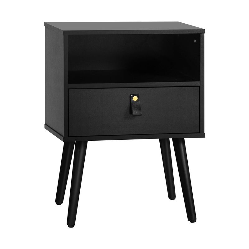 Buy Oikiture Bedside Tables Black Side Table Bedroom Furniture Storage