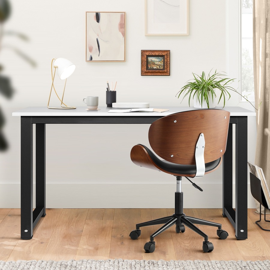 Oikiture Computer Desk Study Office Table Workstation Laptop Desks Home 120cm