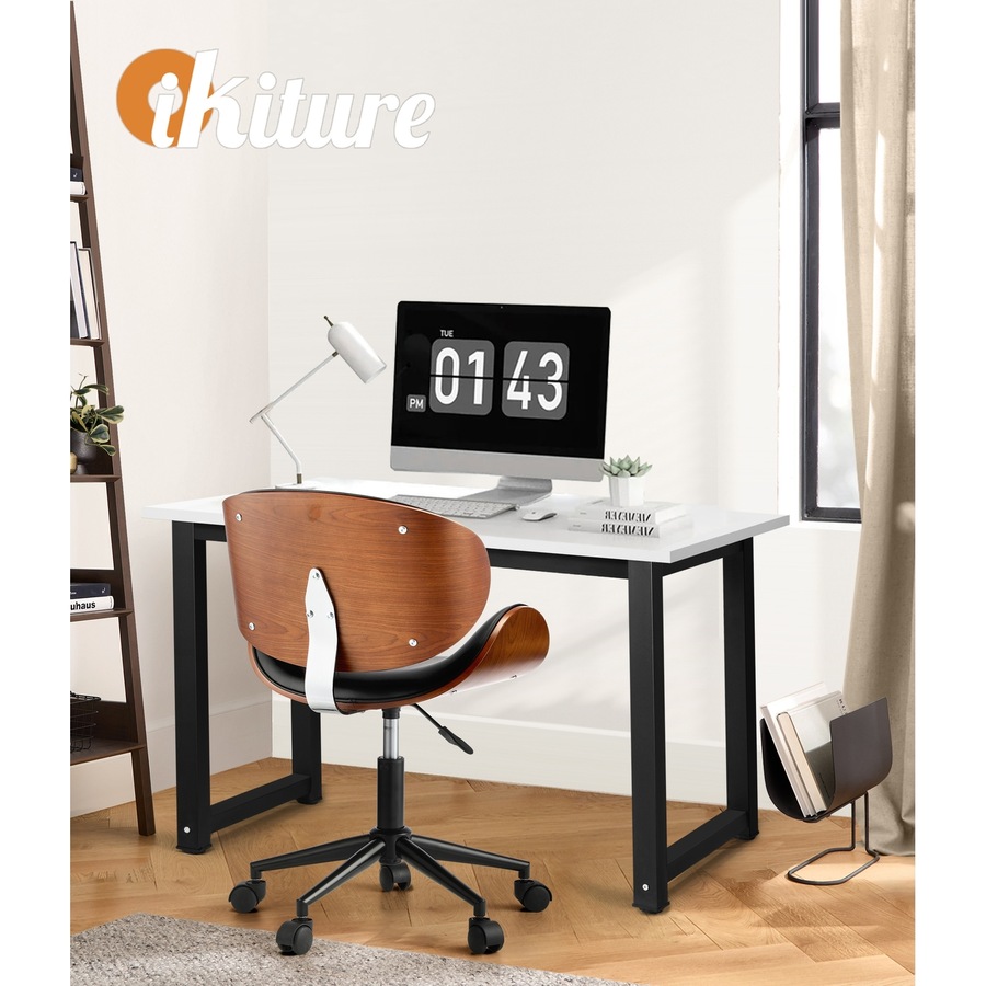 Oikiture Computer Desk Study Office Table Workstation Laptop Desks Home 120cm