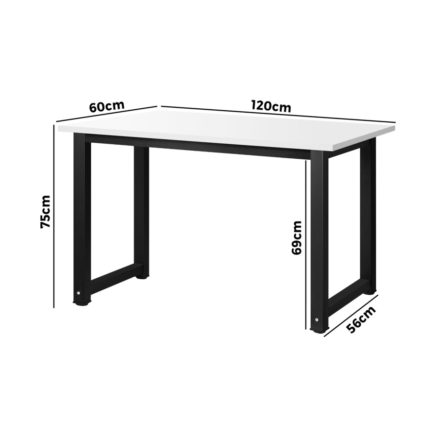 Oikiture Computer Desk Study Office Table Workstation Laptop Desks Home 120cm