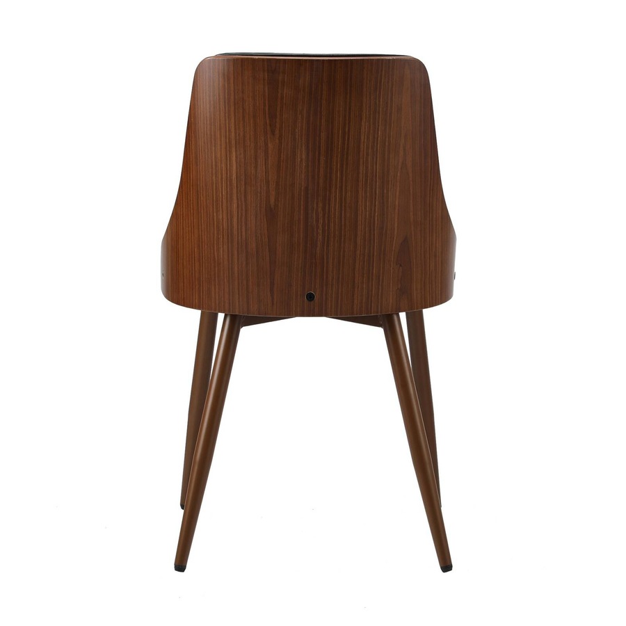 Oikiture Dining Chairs Kitchen Lounge Cafe Seat Retro PU Leather x6 Black