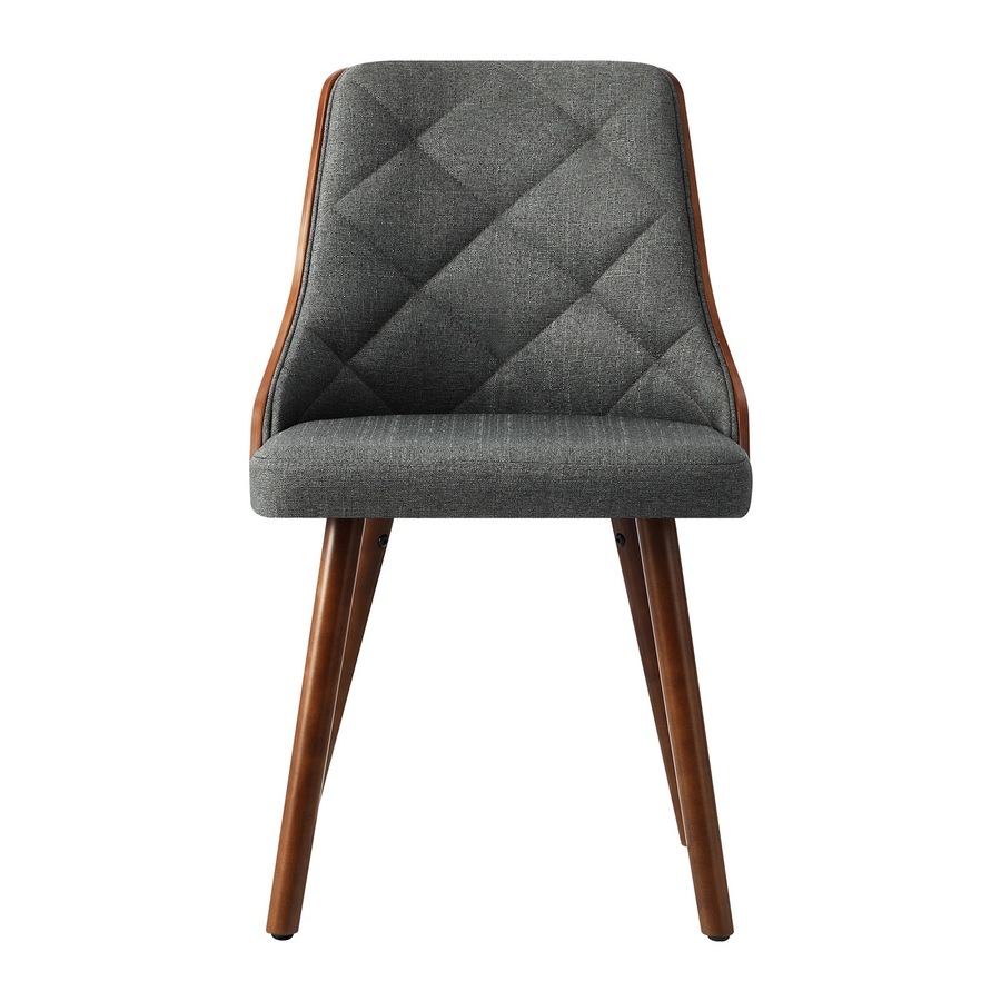 Oikiture x2 Dining Chairs Wooden Chair Kitchen Cafe Faux Linen Padded Seat