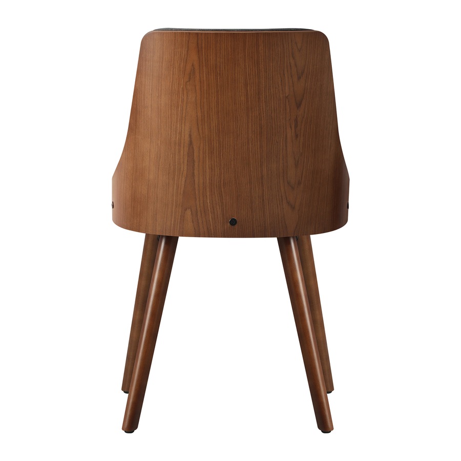 Oikiture Dining Chairs Wooden Chair Kitchen Cafe Faux Linen fabric Padded Seatx4