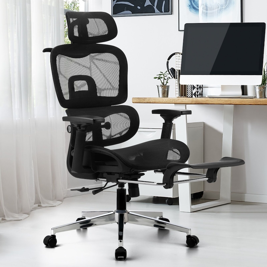 Oikiture Ergonomic Office Chair Mesh Executive Seat Computer Chairs Black