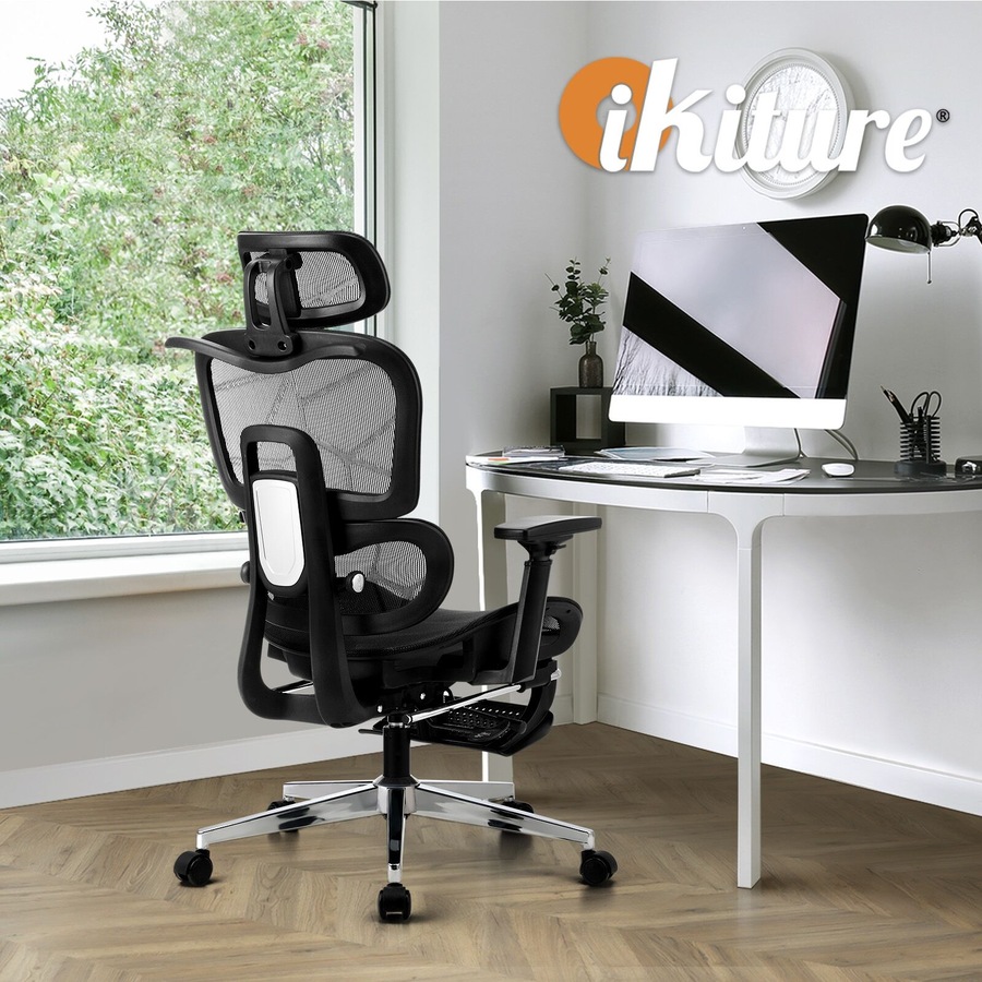 Oikiture Ergonomic Office Chair Mesh Executive Seat Computer Chairs Black