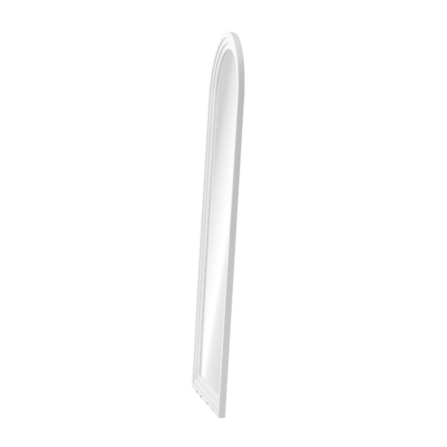 Oikiture Full Length Arch Mirror 165x60cm White Wood Wall Mounted Home Decor