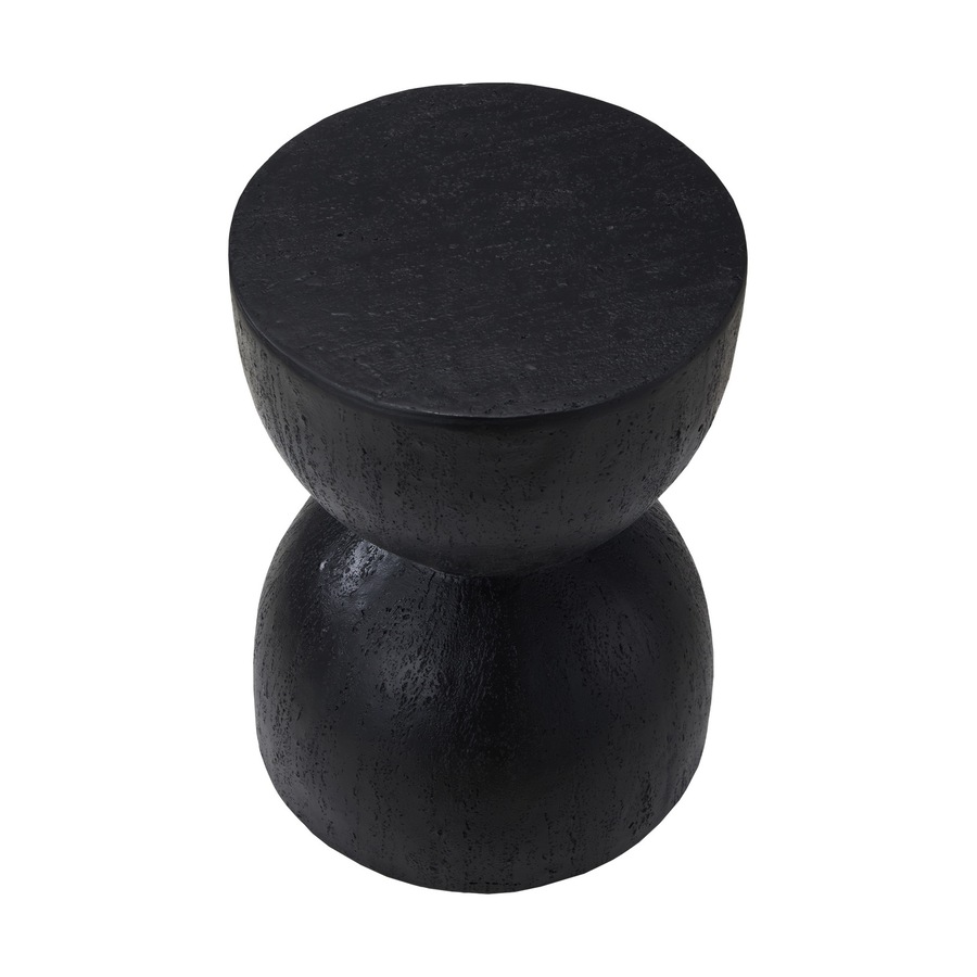 Oikiture Side Table Coffee Bedside End Stool Stand Stone Outdoor Indoor Black