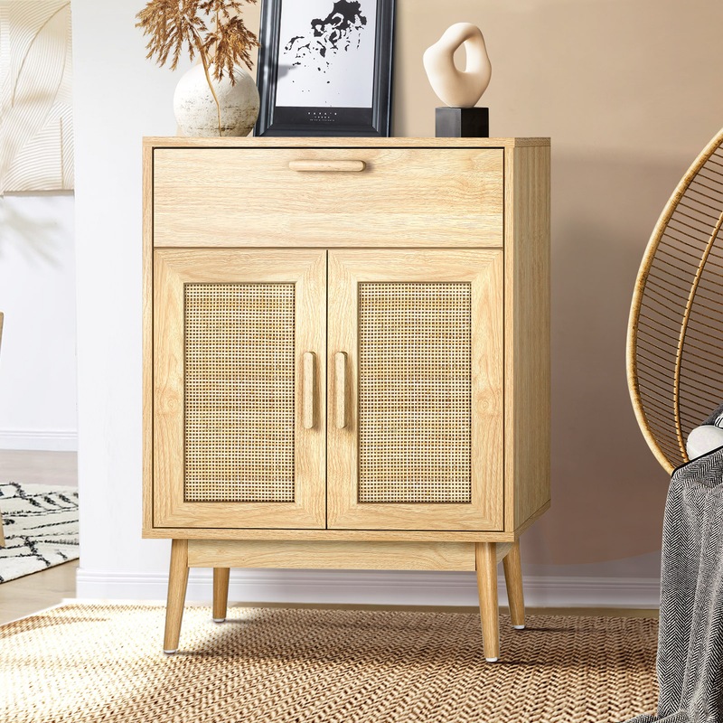 Buy Oikiture Sideboard Buffet Rattan Furniture Cupboard Hallway