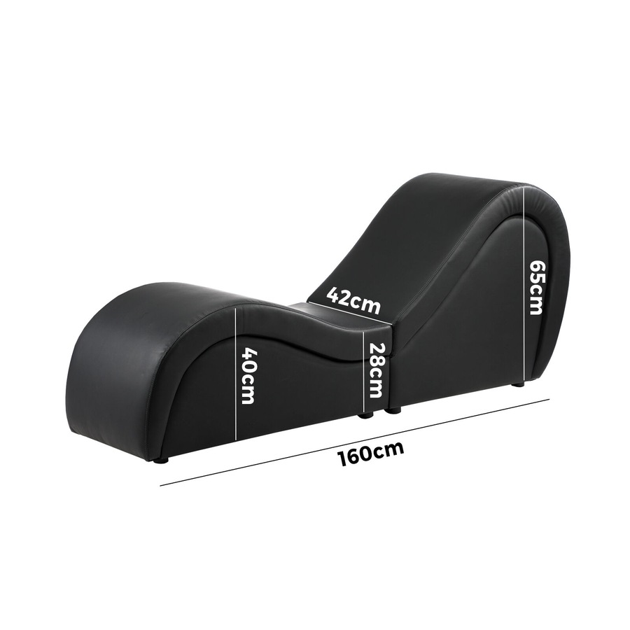 Oikiture Sofa Couch Chair Love Seat Chaise Lounge Couples Yoga Bed Black