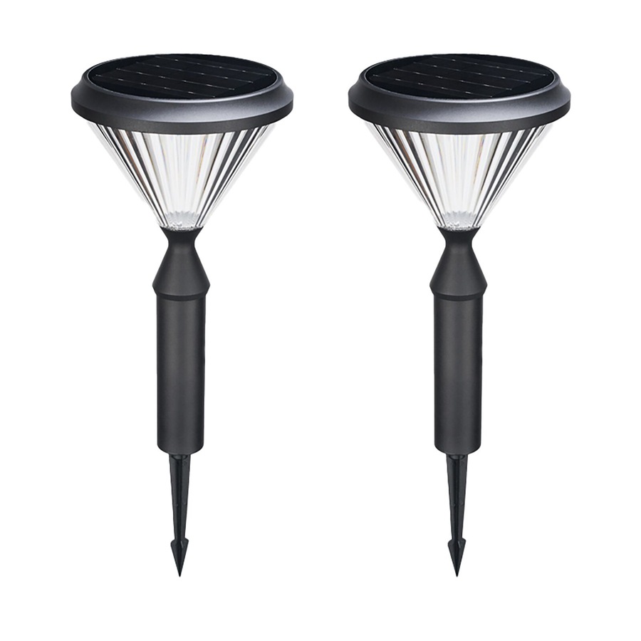 Outway 2x Solar Lawn Light 3-in-1 Garden Pillar Lights Outdoor Waterproof Lamp