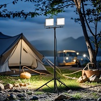 Outway 4x Outdoor Work Light Adjustable Stand Two 50W LED Spotlight Flood Lights