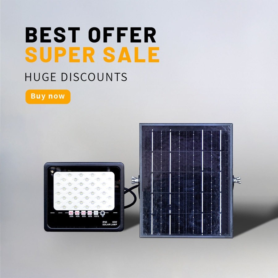 Outway 4x Solar Flood Light LED 50W Motion Sensor Outdoor Garden Security Light