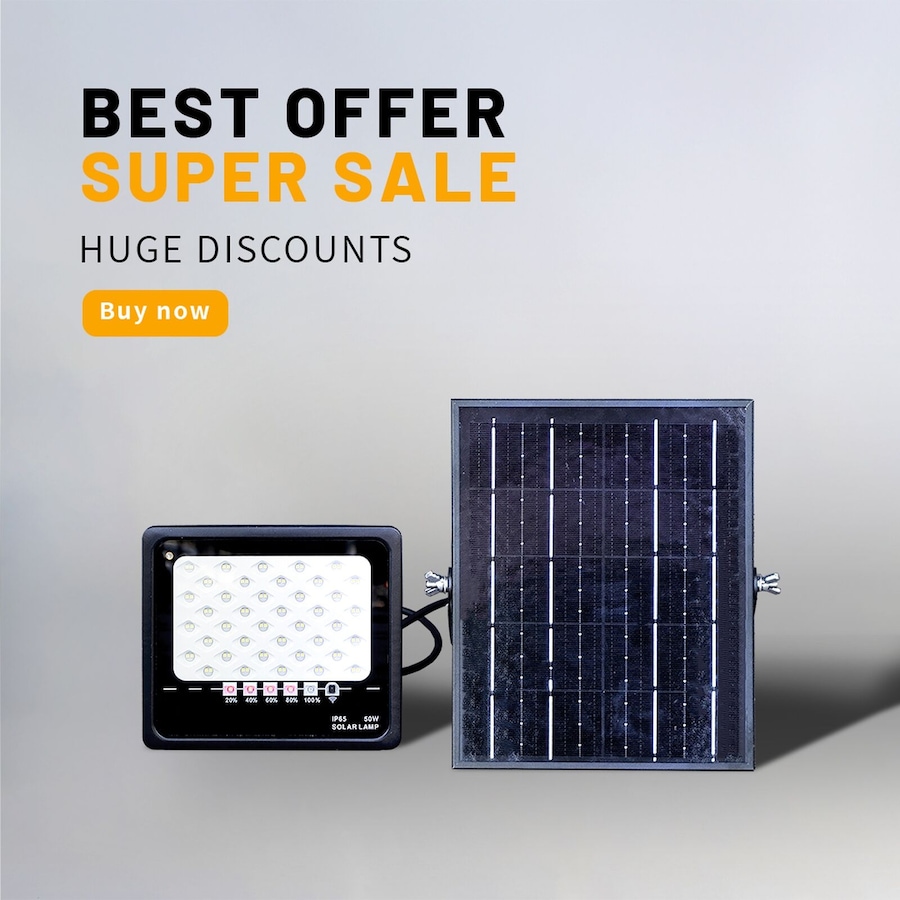 Outway 4x Solar Flood Light LED 50W Motion Sensor Outdoor Garden Security Light