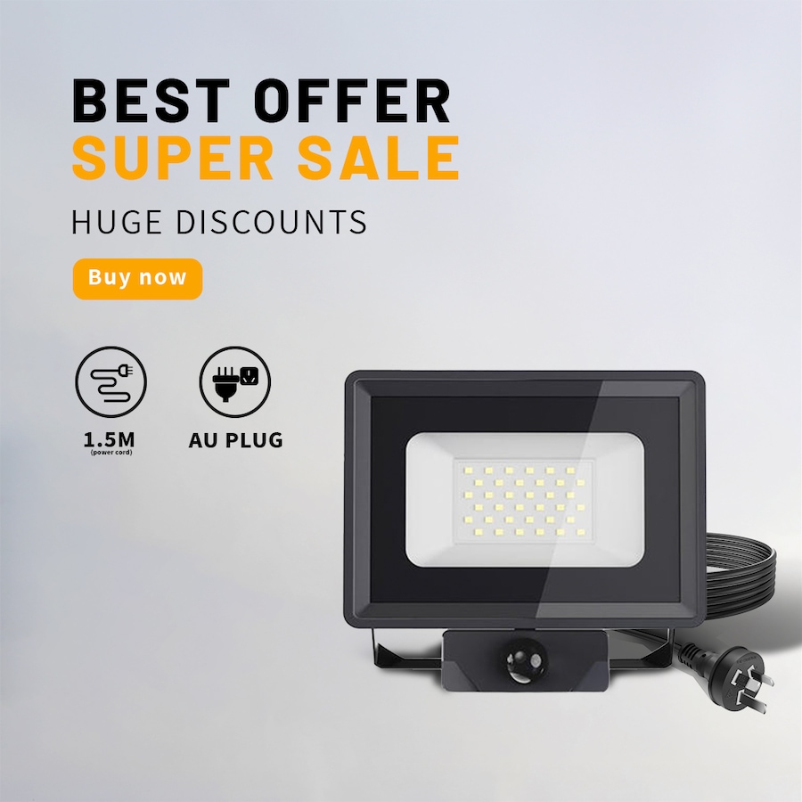 Outway 50W LED Flood Light Waterproof With Sensor Cool White E023ES