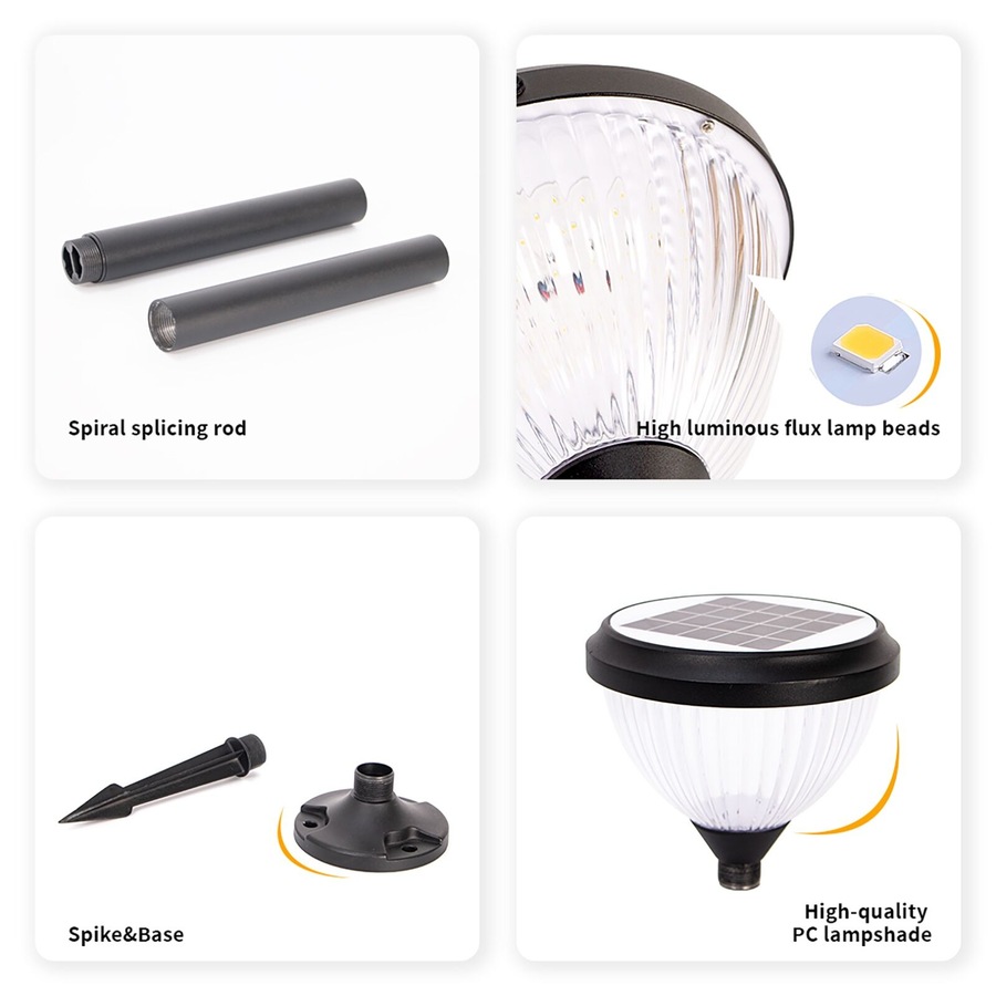 Outway Solar Lawn Light 4-in-1 Outdoor Garden Lights Path Waterproof Lamp